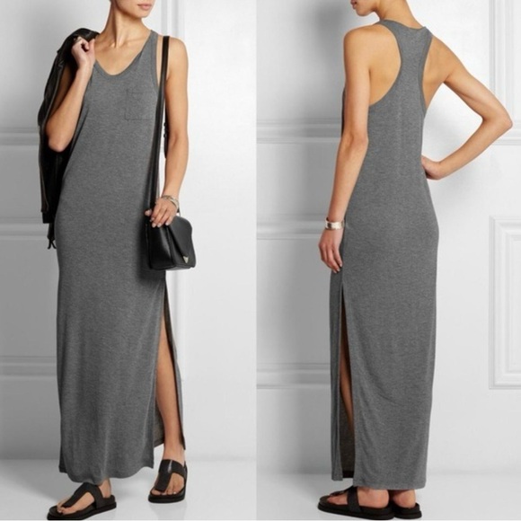 Alexander Wang Dresses & Skirts - EUC Alexander Wang Racerback Jersey Fitted Maxi Dress In Gray Cashmere Size S